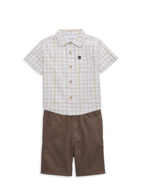 Baby Boy's 2-Piece Gingham Shirt & Shorts Set | Saks Fifth Avenue OFF 5TH