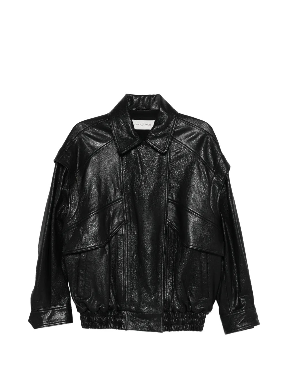 Nour HammourMicah leather jacket | Farfetch Global