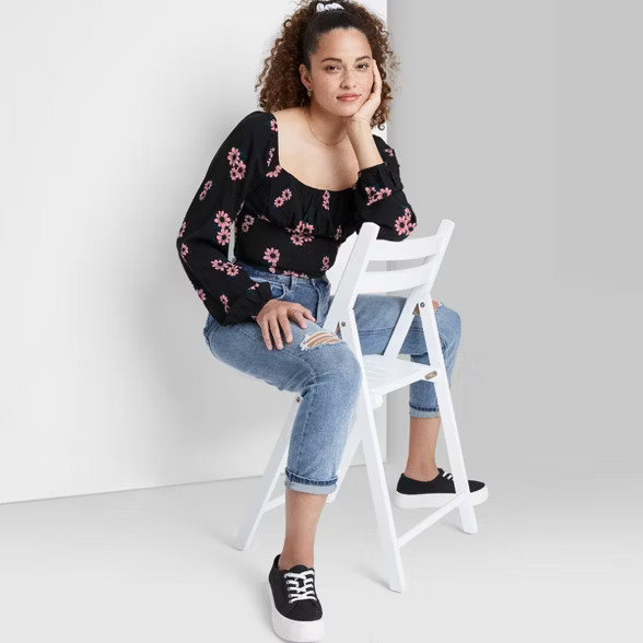 Women's Puff Long Sleeve Bustier Top - Wild Fable™ | Target