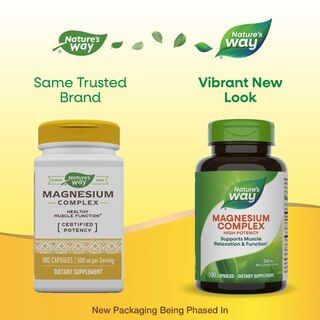 Nature's Way Magnesium Complex - Magnesium Citrate & Oxide -- 500 mg Per Serving - 100 Capsules | Vitacost.com