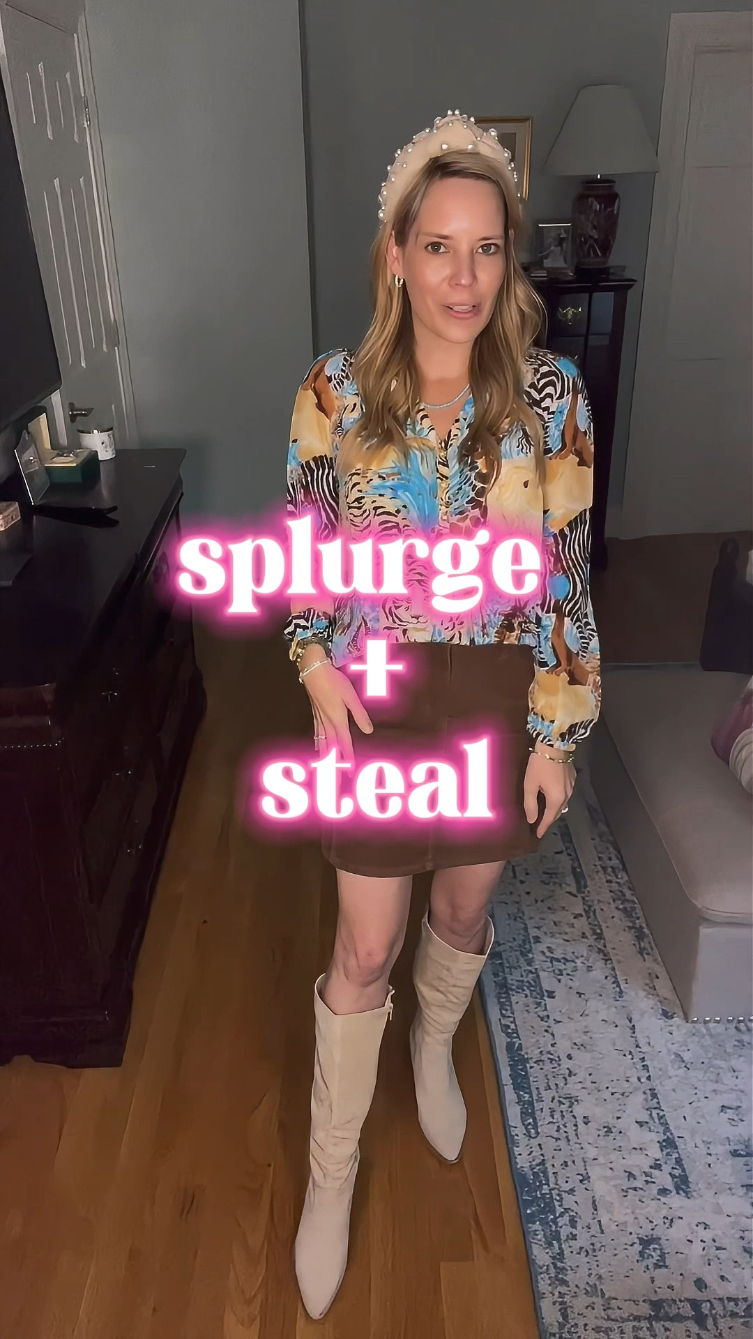 ✨ Use code PREPPYREBEL for 10% off at Melinda Maria Jewelry ✨


Fall glam done right 🍂 I styled the Lilly Pulitzer Elsa Silk Top (wearing XS) in this bold animal + tropical print with a chic brown corduroy mini skirt for a cozy yet polished look. To elongate the legs and keep things sleek, I added knee-high suede boots in a neutral beige tone. My accessories pull it all together – a pearl knotted headband for a feminine touch, a timeless two-tone pearl link watch, and layered gold tennis + chain bracelets, statement hoops, and a tennis necklace from Melinda Maria Jewelry.

This look is perfect for fall gatherings, casual date nights, or even holiday dinners when you want a mix of luxe and cozy. The silk blouse adds polish, while the corduroy mini and tall boots keep it seasonal and chic.

📌 Style tip: Balance a statement blouse with textured neutrals like suede or corduroy to keep the outfit grounded.

Lilly Pulitzer Elsa silk top XS, brown corduroy mini skirt outfit, knee-high suede boots fall look, pearl headband outfit, fall dinner outfit ideas, chic fall style, Lilly Pulitzer blouse fall, Melinda Maria jewelry discount code PREPPYREBEL.


#LTKFindsUnder100 #LTKShoeCrush #LTKFindsUnder50

#LTKOver40 #LTKFindsUnder50 #LTKFindsUnder100

#LTKFindsUnder50 #LTKFindsUnder100 #LTKShoeCrush