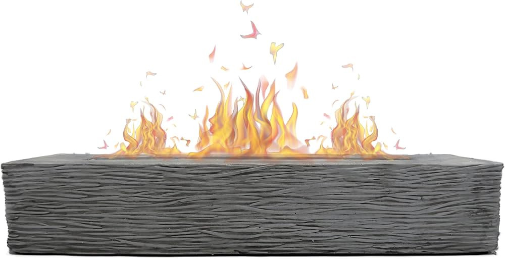 ROUNDFIRE Large Rectange Textured Tabletop Fire Pit, Portable Fire Pit, Table Top Firepit, Small ... | Amazon (US)