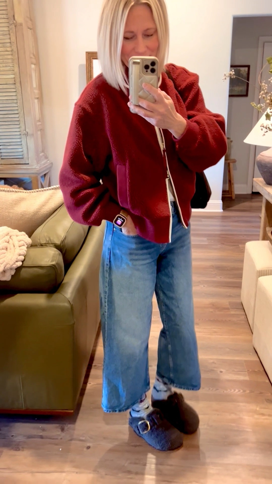 My favorite @varley zip up.  Birkenstock big buckle 

#LTKOver40 #LTKU