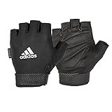 adidas Essential Adjustable Fingerless Gloves for Men and Women - Padded Weight Lifting Gloves - Adj | Amazon (US)