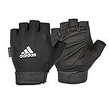 adidas Essential Adjustable Fingerless Gloves for Men and Women - Padded Weight Lifting Gloves - Adj | Amazon (US)