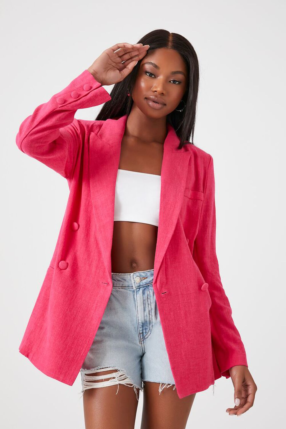 Double-Breasted Notched Blazer | Forever 21 (US)