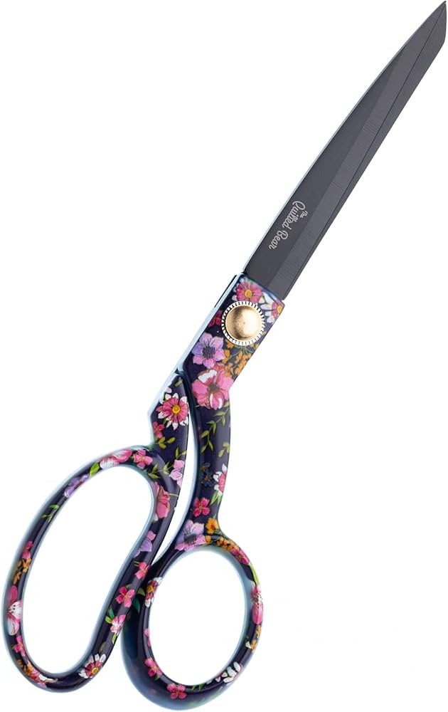 The Quilted Bear Fabric Scissors - 8.5" (21.5cm) Titanium Precision Blade Sharp Heavy Duty Scisso... | Amazon (US)
