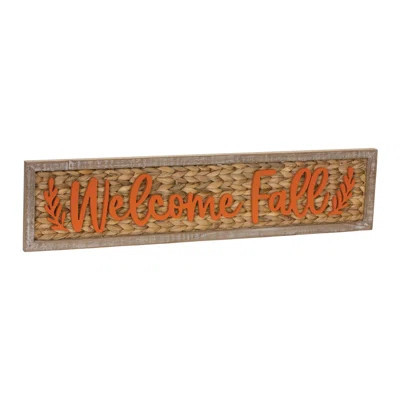 Woven Welcome Fall Sign 32"L | Wayfair North America