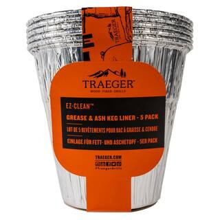 Traeger EZ-Clean Grease and Ash Keg Liner 5 Pack BAC608 - The Home Depot | The Home Depot
