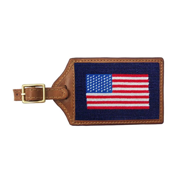 Smathers & Branson Needlepoint Luggage Tag | Mark and Graham