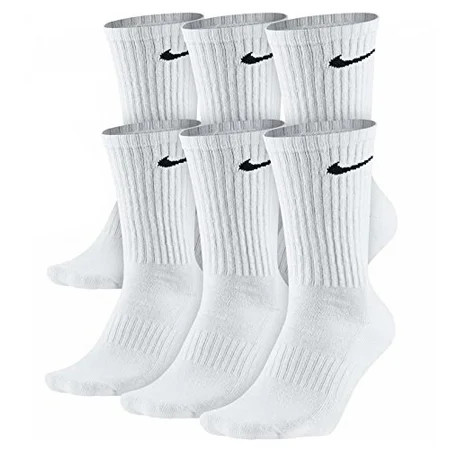 Nike Boys Crew White Sock 6 pr. 5Y-7Y Sock | Walmart (US)
