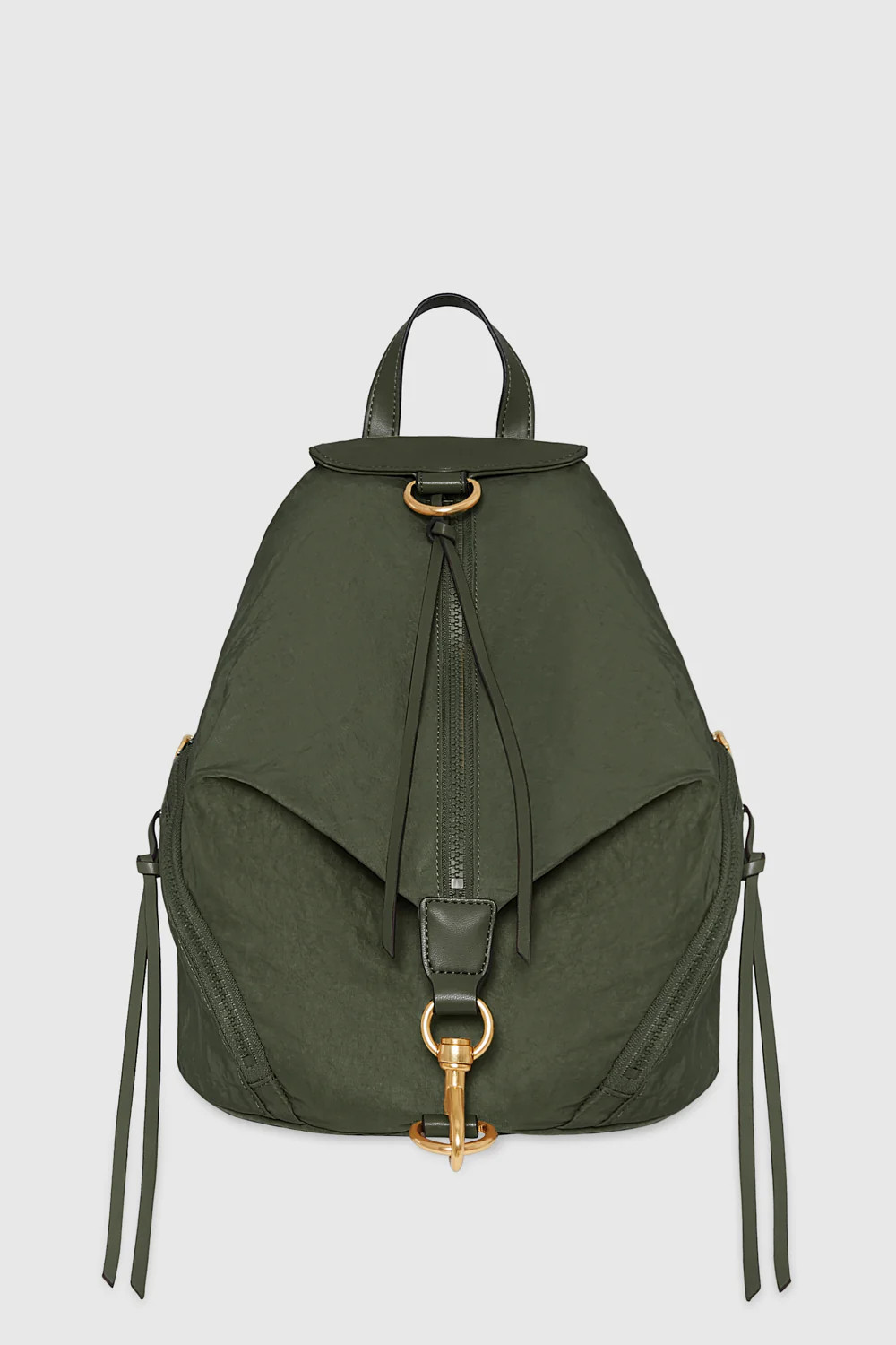 Rebecca Minkoff Julian Washed Nylon Backpack Bag In Olive | Rebecca Minkoff