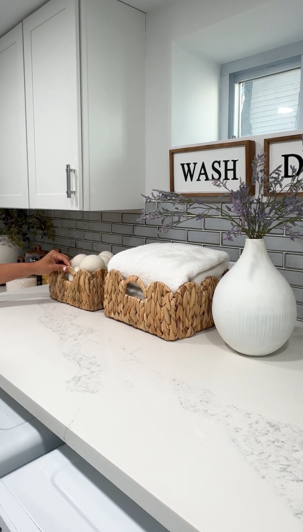 Still obsessed with these scallop baskets. 🤩 
They instantly made our laundry space so much more functional,  styled + pulled together! 🤍

#AmazonHome #LaundryRoomDecor #ScallopBaskets #NeutralHome #LTKhome

#LTKFindsUnder50 #LTKSaleAlert