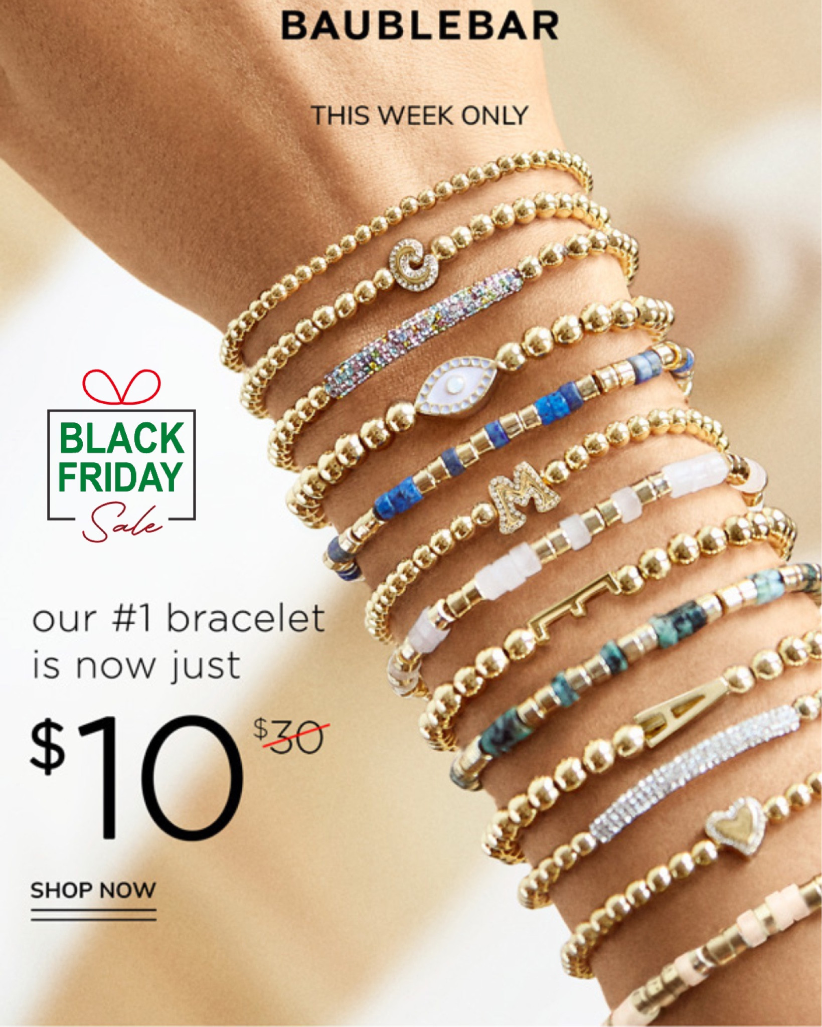 Is popular Baublebar bracelet is on sale this weekend for $10 only it makes an amazing gift for everyone on your list!!

#blackfriday #giftguide

#LTKunder50 #LTKGiftGuide #LTKCyberweek