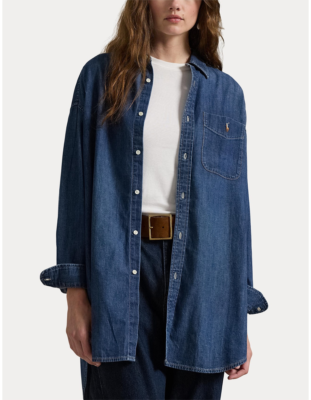 OVERSIZE FIT DENIM SHIRT | David Jones (Australia & New Zealand)