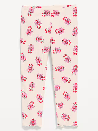 Printed Lettuce-Edge Leggings for Toddler Girls | Old Navy (US)