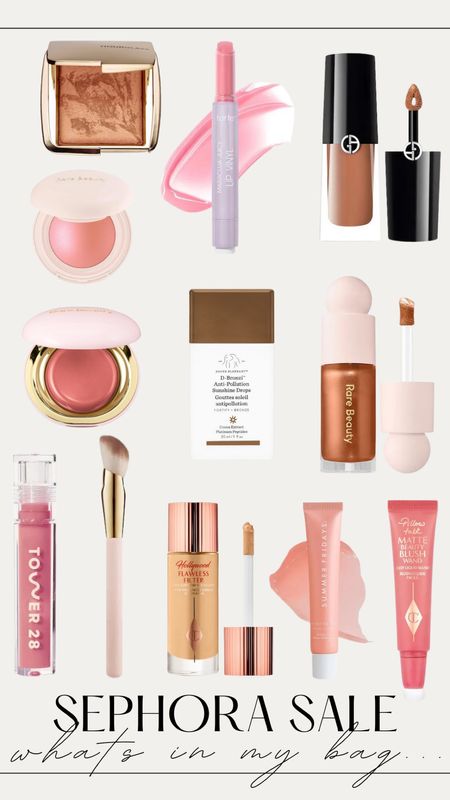 What’s in my bag for the Sephora sale! Lots of summer makeup! / bronzer, lip gloss, lip balm, blush, lip gloss, makeup brush #summermakeup #sephorasale 

#LTKfindsunder50 #LTKsalealert #LTKbeauty