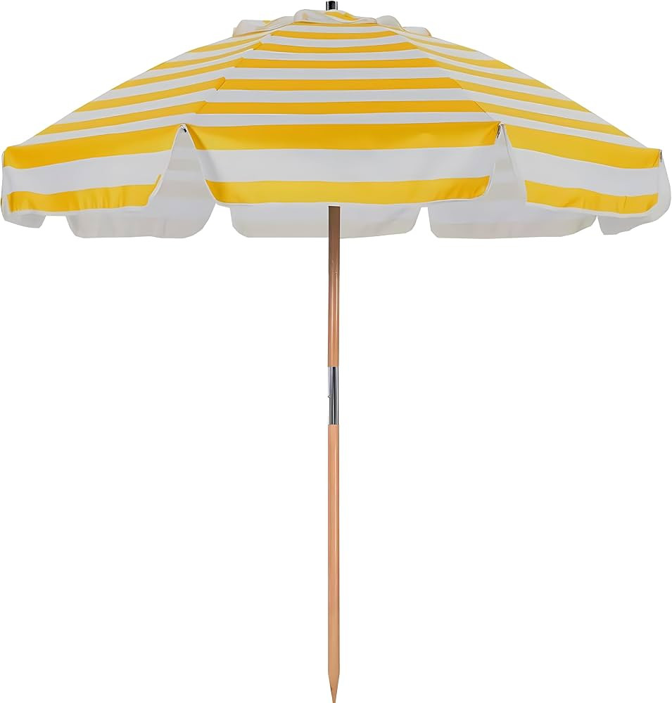 AMMSUN 7.5ft Heavy Duty HIGH Wind Beach Umbrella Commercial Grade Patio Beach Umbrella with Air V... | Amazon (US)