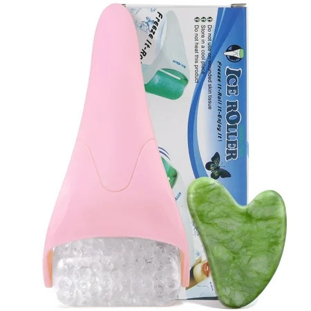 BEAKEY Ice Roller for Face & Gua Sha, Ice Face Roller Reduces Puffiness Skin Toning Devices, Pink | Walmart (US)