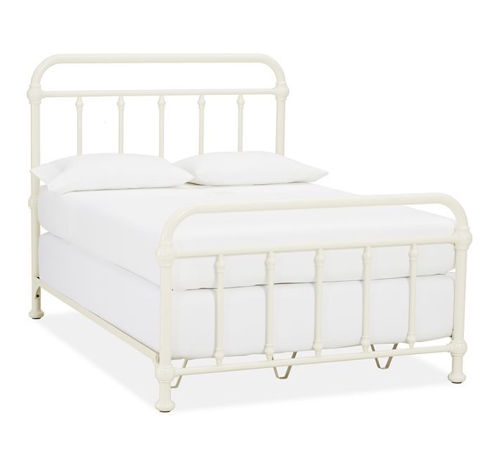 Coleman Metal Bed, Queen, White | Pottery Barn (US)