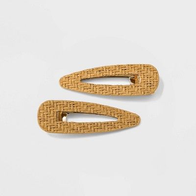 Raffia Hair Clip 2pc - A New Day™ | Target