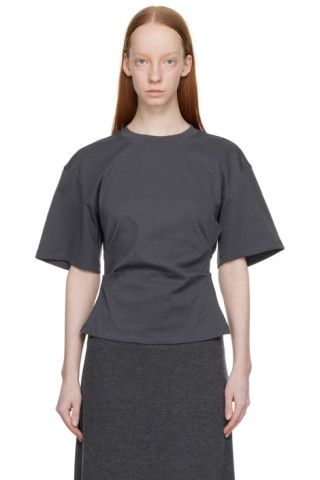 LVIR - Gray Tucked T-Shirt | SSENSE