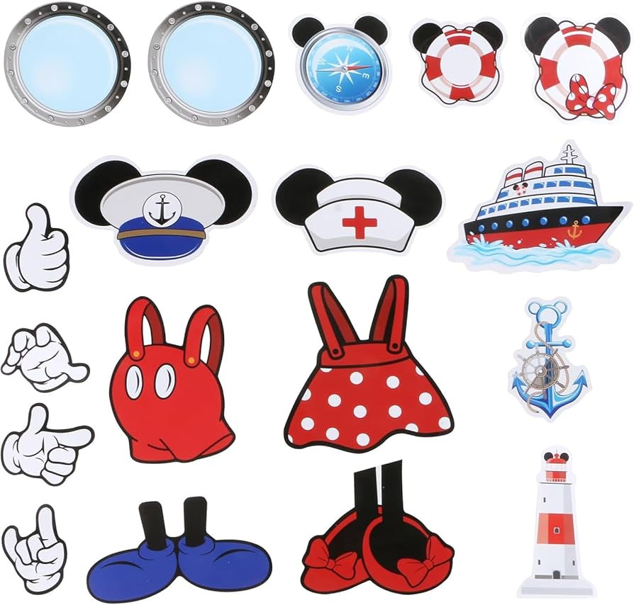 18 Piece Set of Large Cruise Door Magnet Adorable Captain Sea Navigation Theme Car Door Decor Anc... | Amazon (US)