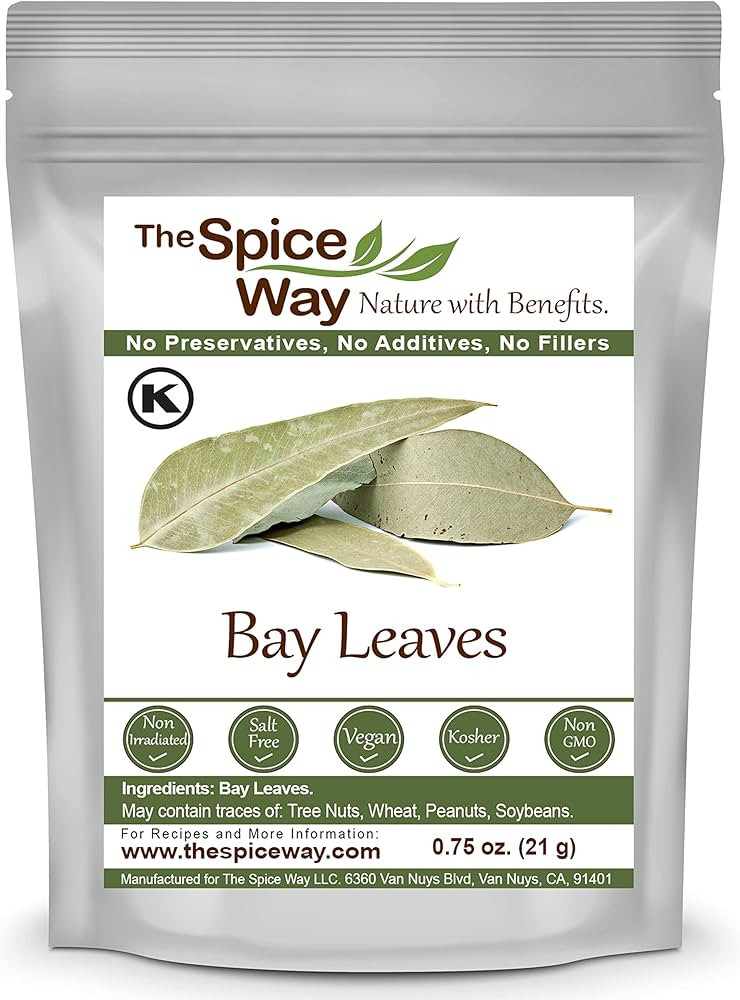 The Spice Way Bay Leaves - (0.75 oz) Whole bay leaf great for cooking soups, stews and vegetables | Amazon (US)