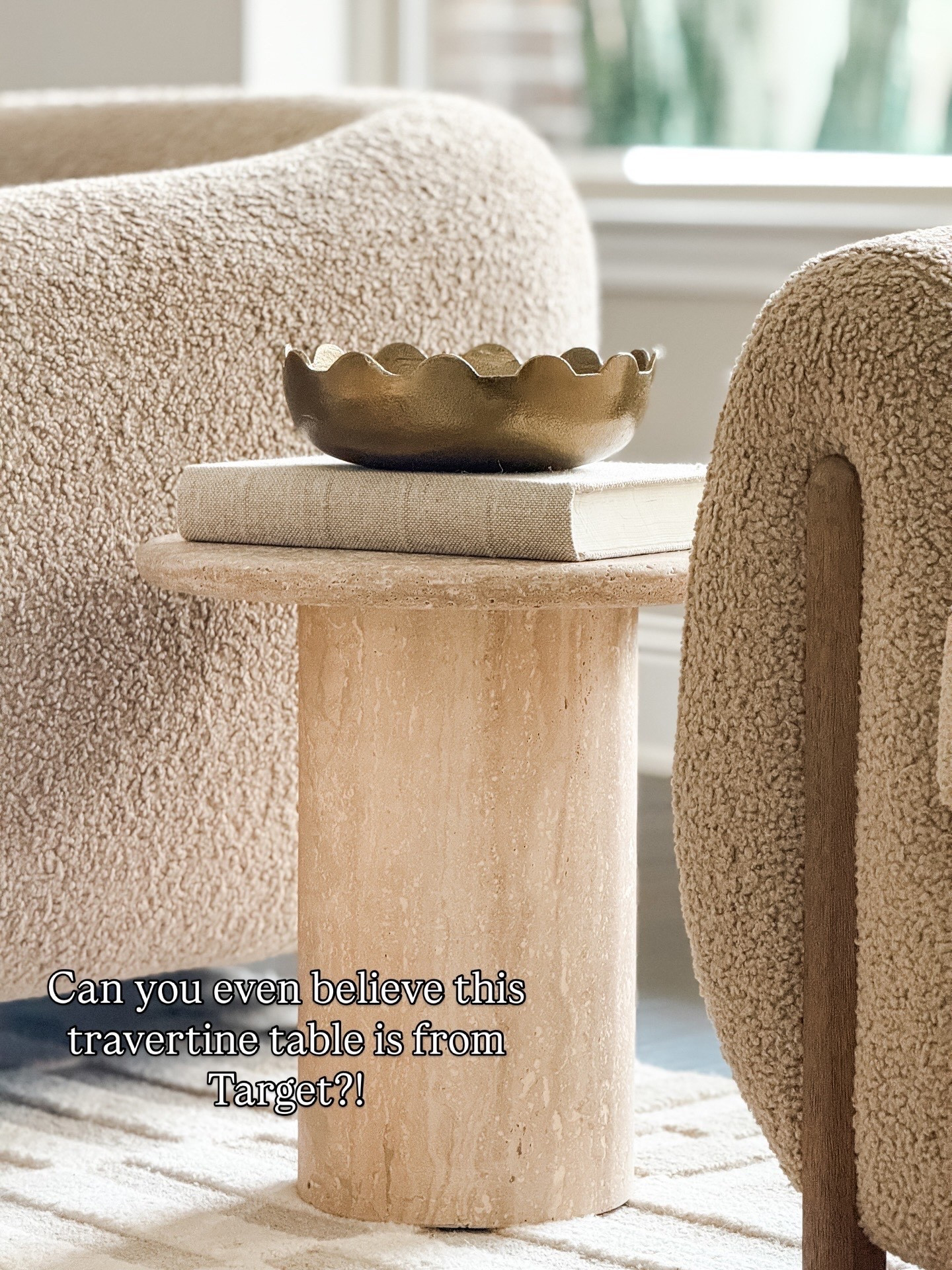 You’d never guess this travertine table is from Target — and it’s on sale! 🤍✨ Sleek, timeless, and perfect for styling any space. Tap to shop before it’s gone! 

#LTKHome #LTKSaleAlert