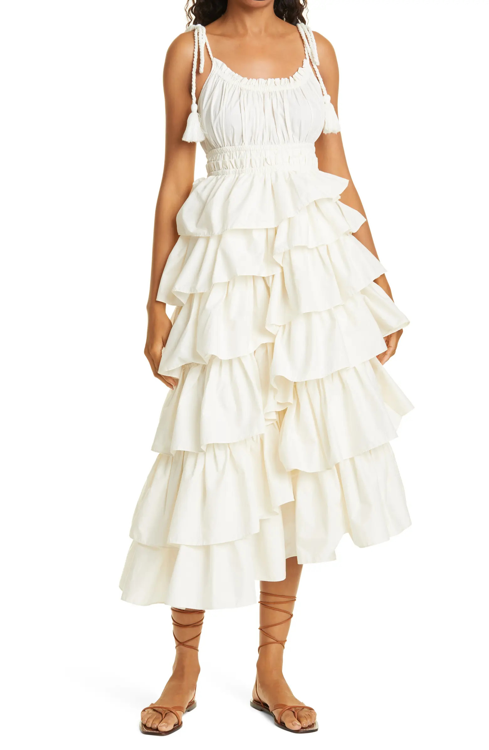 Ulla Johnson Estela Sleeveless Ruffle Dress | Nordstrom | Nordstrom