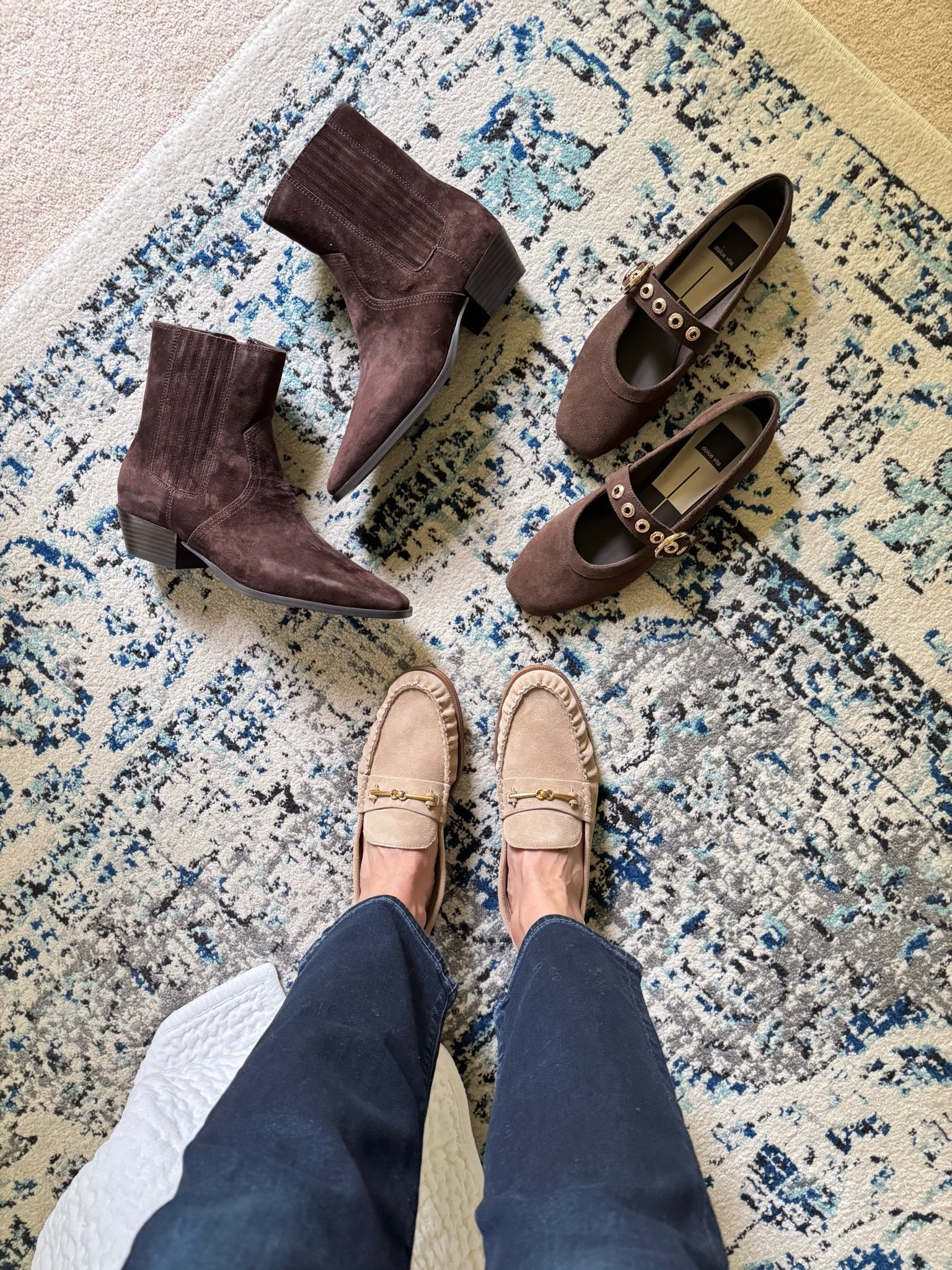 Fall shoes. - suede, Mary Jane’s, boots, loafers & chocolate brown. Yes please

Loafers run a little big. The other two are true to size

#LTKSeasonal