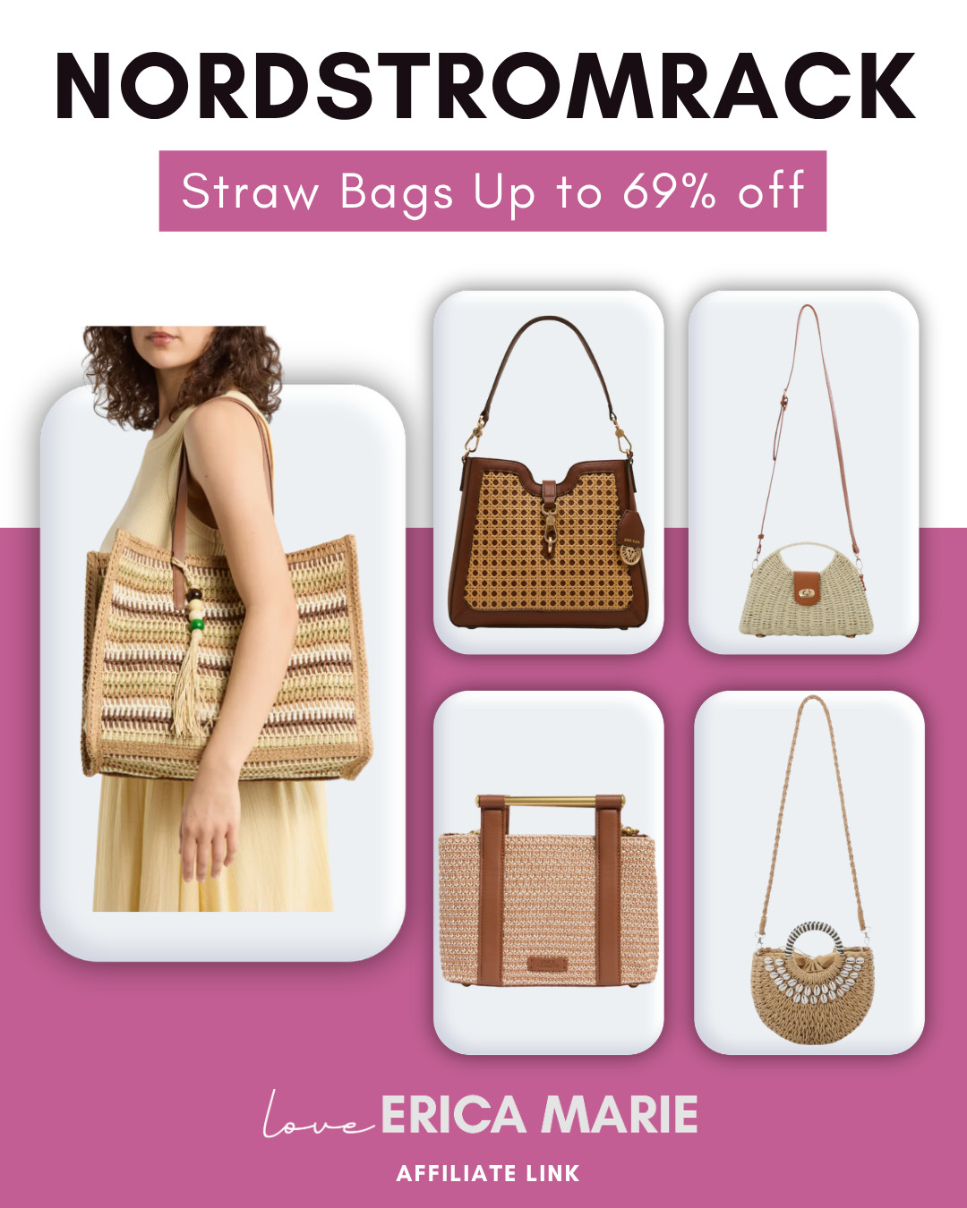 Shop stylish straw bags on sale for up to 69% off and elevate your summer wardrobe with the perfect vacation accessory. These trendy woven handbags are ideal for beach trips, cruise vacations, and everyday summer outfits. Pair them effortlessly with dresses, shorts, jeans, or rompers for a chic and versatile look. Discover must-have straw tote bags, crossbody bags, and summer purses at amazing prices while these deals last. 

 #LTKgrwm #LTKootd #LTKSaleAlert
