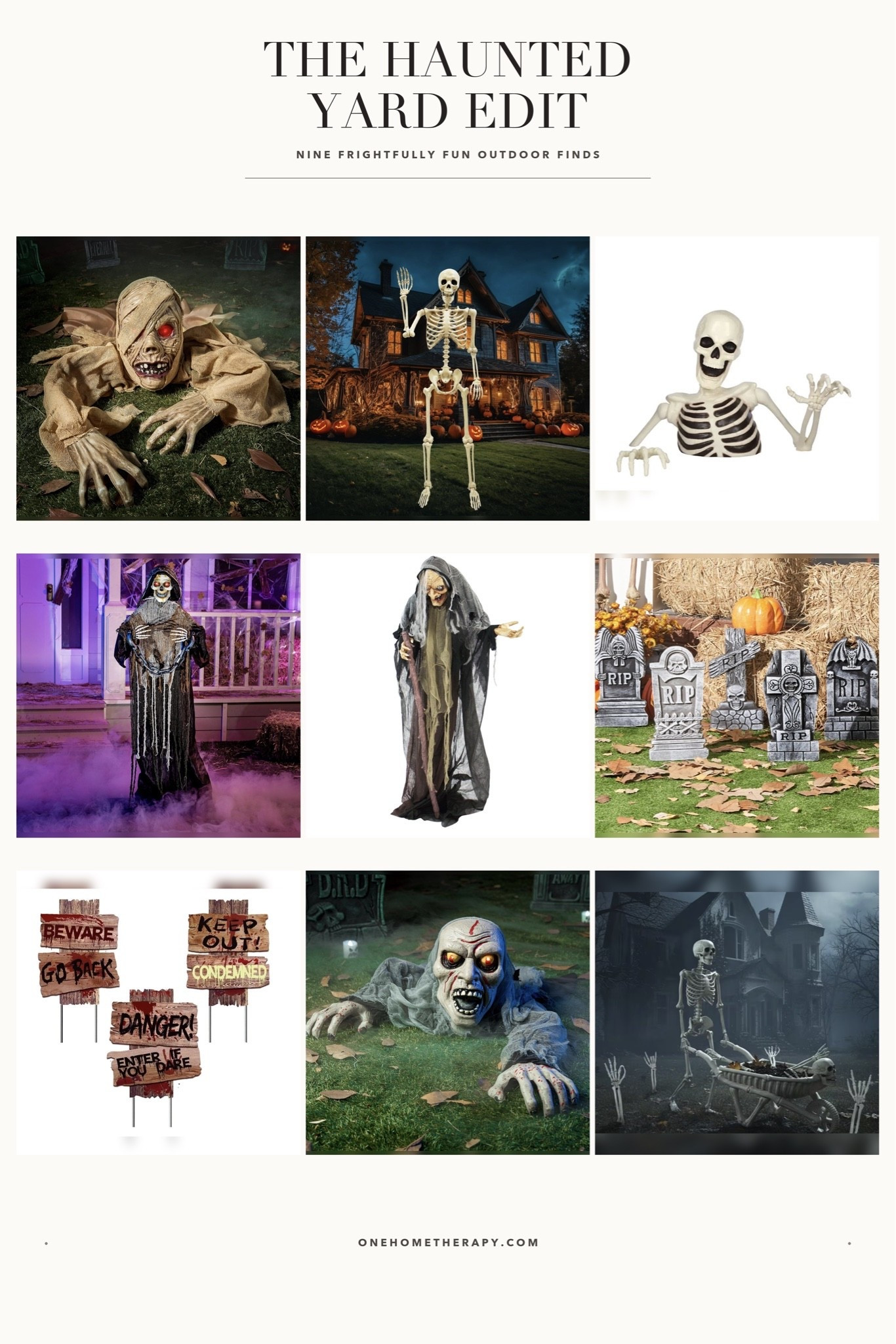 Warning: this yard bites. 💀
From towering skeletons and creepy crawlers to graveyard markers and creatures rising from the lawn, these frightfully fun finds are ready to transform your outdoor space into the neighborhood’s favorite haunted house.
Which one would scare your guests first?
Shop The Haunted Yard Edit through my LTK. #HalloweenDecor #OutdoorHalloweenDecor #HalloweenYard #HauntedYard #HauntedHouse #SpookySeason #SpookyDecor #HalloweenInspo #SkeletonDecor #GraveyardDecor #HalloweenAnimatronics #OutdoorDecor #FallDecor #LTKHome #OneHomeTherapy

#LTKSeasonal #LTKU #LTKHome
