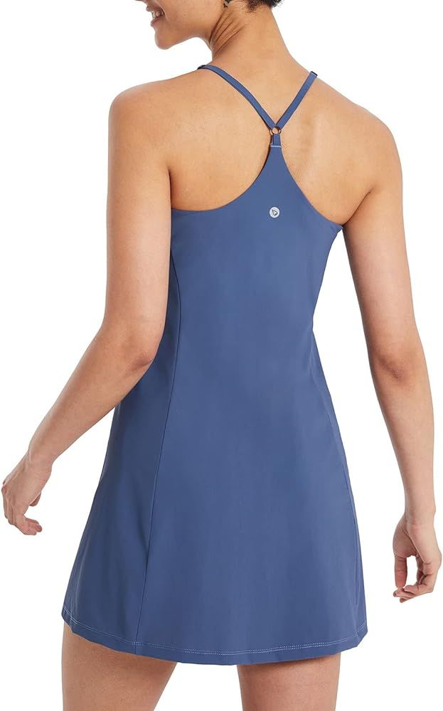 BALEAF Women's Workout Tennis Dress Built-in Bra Adjustable Straps Athletic Exercise Dresses with... | Amazon (US)