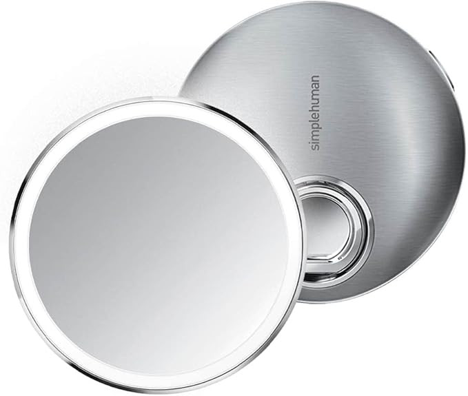 simplehuman Sensor Mirror Compact, 10X Magnification, Brushed Stainless Steel | Amazon (US)