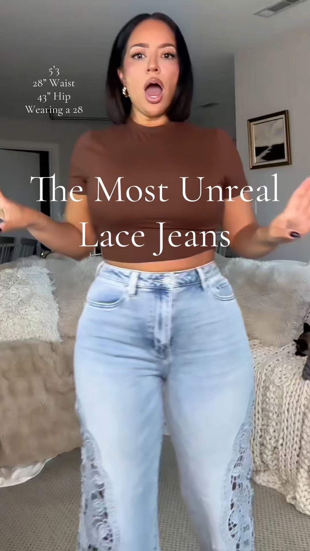THE MOST UNREAL LACE JEANS 👖 

lace jeans, flare jeans 

#LTKPetite #LTKStyleTip #LTKOver40