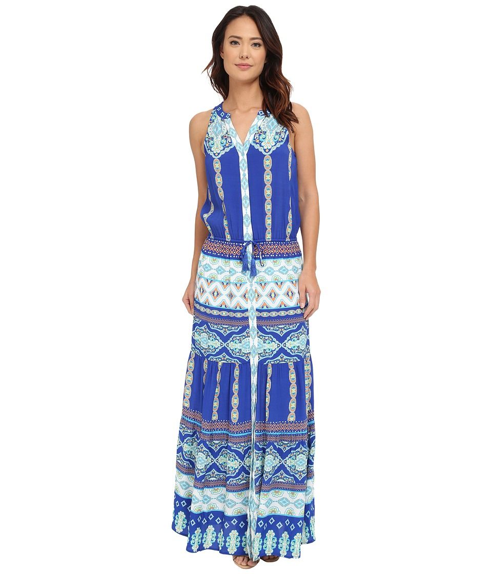 Hale Bob - Mojitos After Dark Drop Waist Maxi (Blue) Women's Dress | 6pm