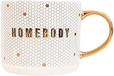 Sweet Water Decor Tile Coffee Mugs | Novelty Coffee Mugs | 17oz Gold Handle Coffee Cup | Microwav... | Amazon (US)