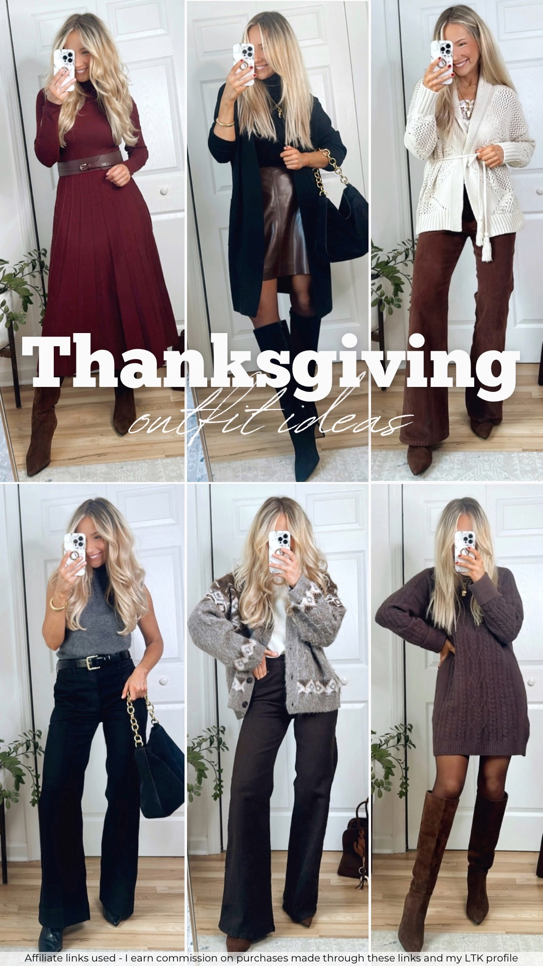 Thanksgiving outfits from casual to slightly more dressy! 