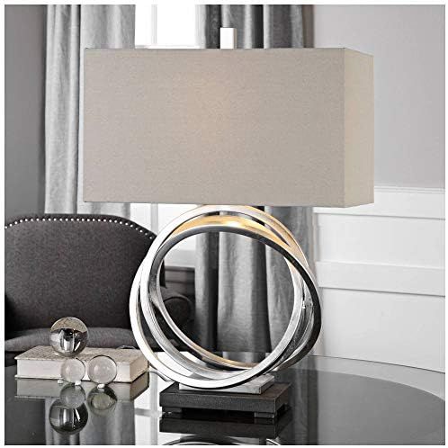 Uttermost Soroca Silver Leaf Metallic Rings Table Lamp | Amazon (US)