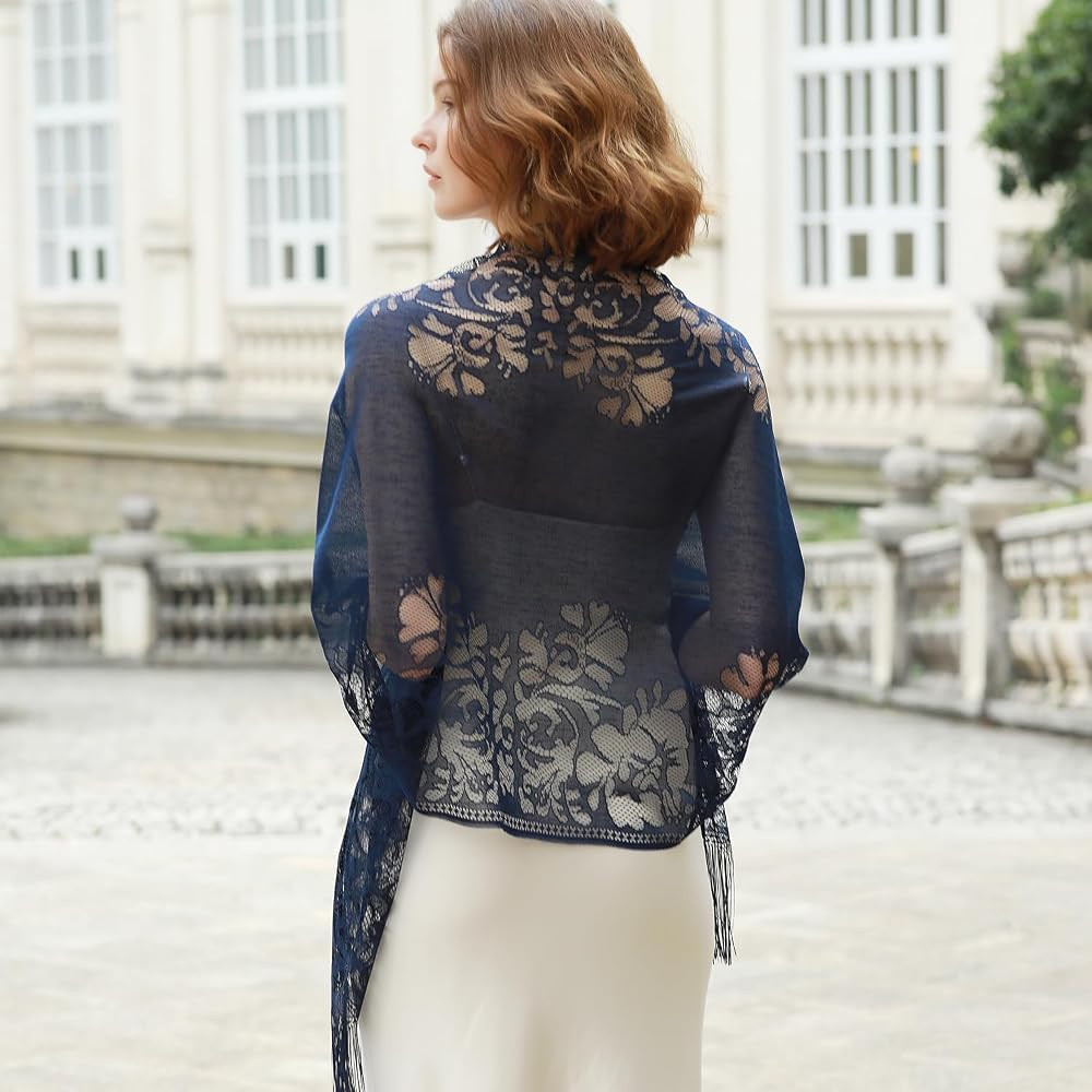 Shawls Wraps for Evening Dresses Summer Lace Shawl for Women Wedding at Amazon Women\u2019s Cloth... | Amazon (US)