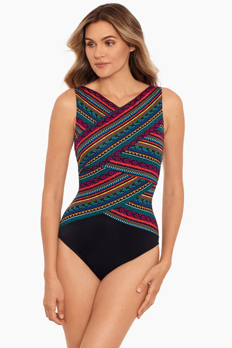Miraclesuit Raya De Sol Brio Bandeau Swimsuit | MiracleSuit