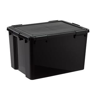 Case of 4 74 qt. Weathertight® Tote Black | The Container Store