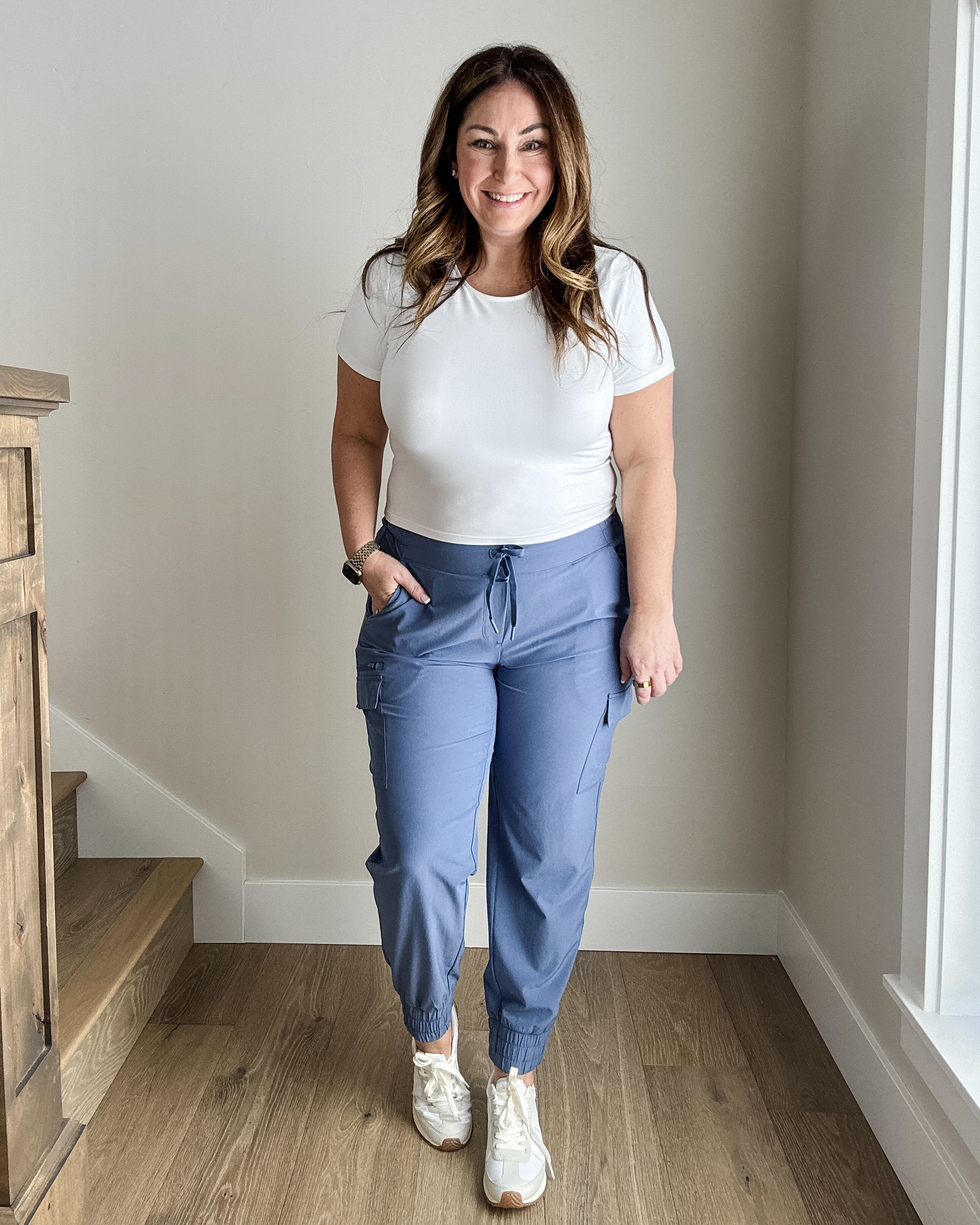 🎯 Cargo Lightweight Blue Jogger and Cropped Fitted Tee wearing large jogger and tee

 

#LTKActive #LTKMidsize #LTKFitness