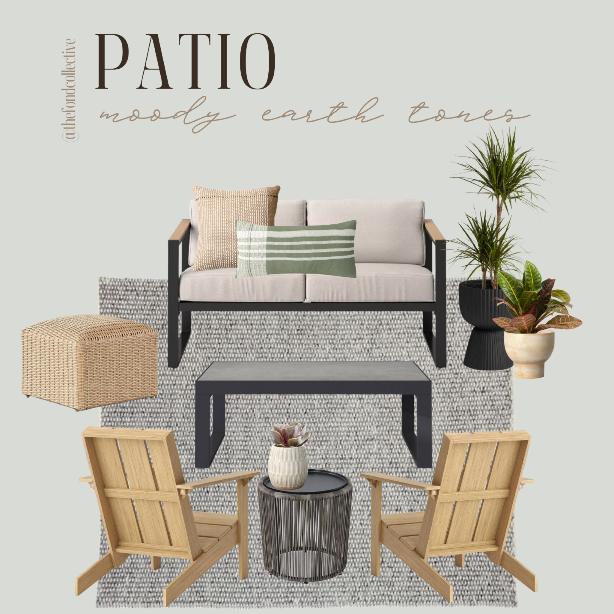 Moody earthy patio, something surprising yet oh so cozy. The mixed textured and materials create a visually stimulating atmosphere. All while keeping it neutral, yet intriguing.

Patio season, patio furniture, neutral patio, outdoor furniture, patio, earth tones, outside decor, patio decor, patio inspiration, spring, summer

#LTKSeasonal #LTKhome #LTKFind