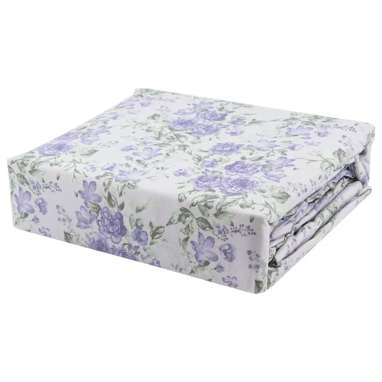 Gold Coast Extra Soft Birmingham Sheet Set Purple Floral, Twin Size | Walmart (US)