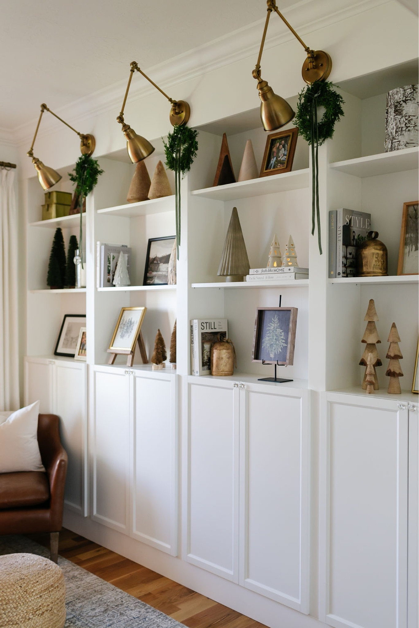 Christmas decor perfect for open shelves or a bookcase. 
Wreath
Christmas trees


#LTKHoliday #LTKfindsunder100 #LTKhome