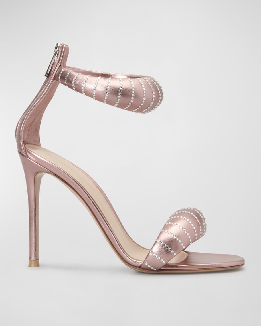 Bijoux Crystal Napa Ankle-Cuff Sandals | Neiman Marcus
