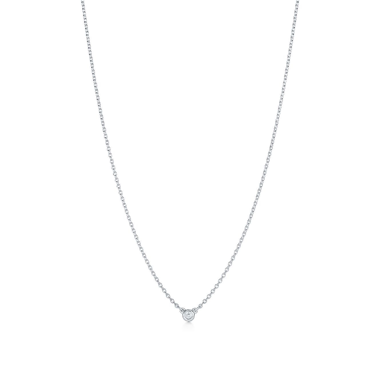 Elsa Peretti® Diamonds by the Yard® Single Diamond Pendant in Silver | Tiffany & Co. | Tiffany & Co. (UK)