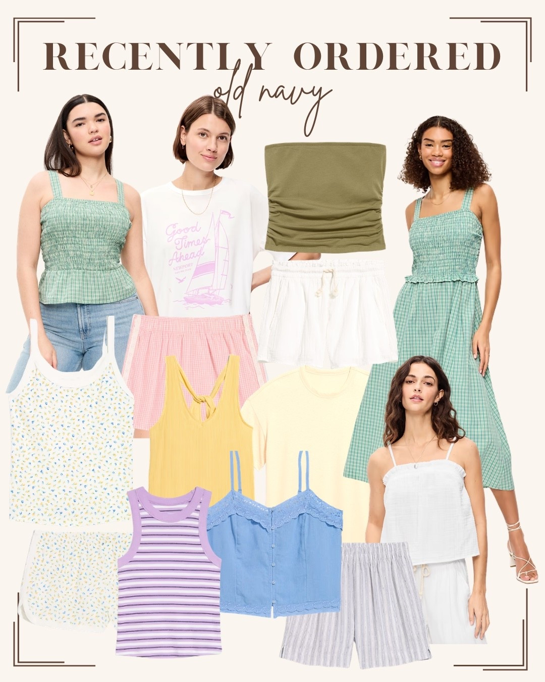 What I recently ordered from old navy. A few spring/summer staples and cute tops

#LTKSeasonal